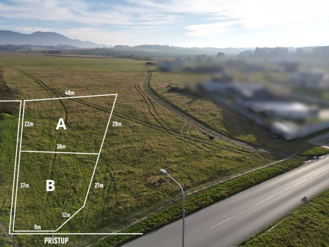 Stavebné pozemky 788 a 838 m² s výhľadom na Fatru | IS pri pozemku, možnosť kúpy v celku | Tomčany, Martin