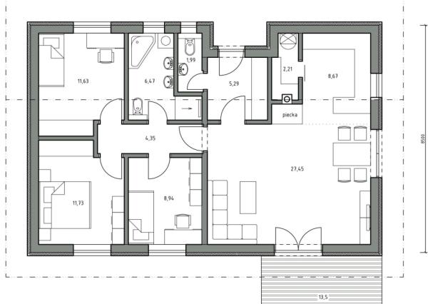 TARGETreal | Moderný 4-izbový bungalov s terasou holodom od 187 000 € bez DPH. - Ivančiná pri Turčianskych Tepliciach 