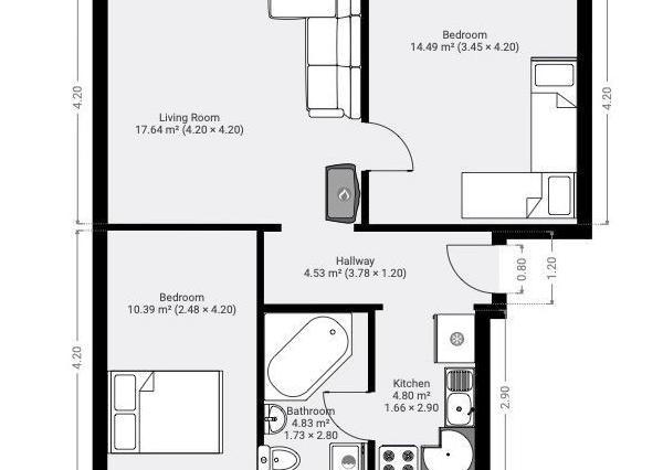 TARGETreal | 3-izbový byt s krbovou pecou v centre Turčianskych Teplíc | 74 m²