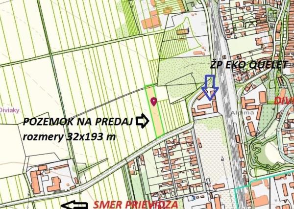 TARGETreal | Predaj priemyselného pozemku - Turčianske Teplice – Diviaky (ul. Prievidzská)